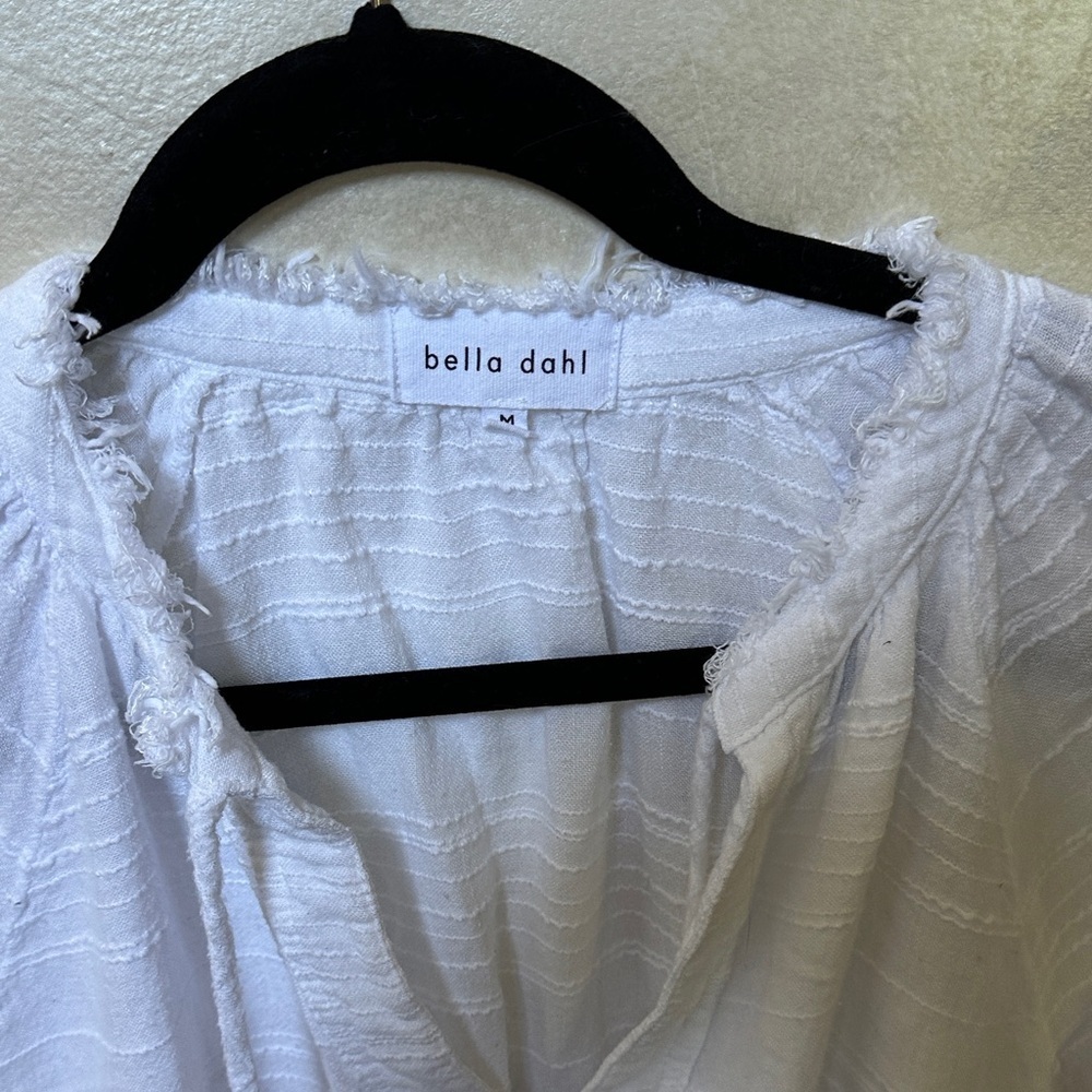 Bella Dahl Textured White Blouse made in US sz medium - Picture 3 of 10